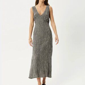 AFENDS Asta- Seersucker Maxi Dress | Steel Check